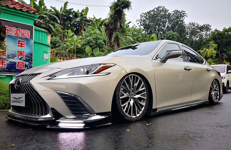 2019 Lexus ES350 ES Hybrid Tuning LS style Front & Back Lip Side Skirts