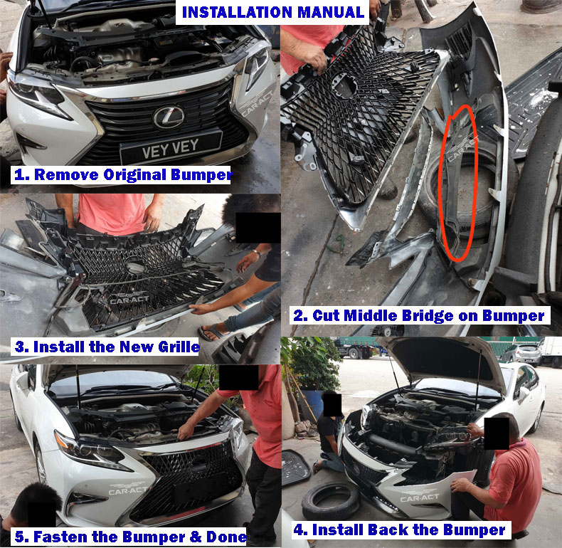 20162018 Lexus ES350 ES300H upgrade to latest LS style Grille