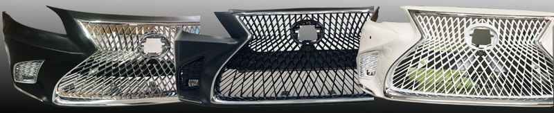 Grille options from Chrome, Gloss Black, White