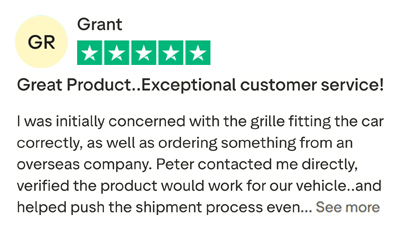 Authentic customer owner is pleased with product and service, called exceptional