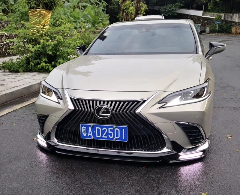 Direct bolt-on LS-style front lip for 2019-2021 Lexus ES350 F-Sport, no modification needed