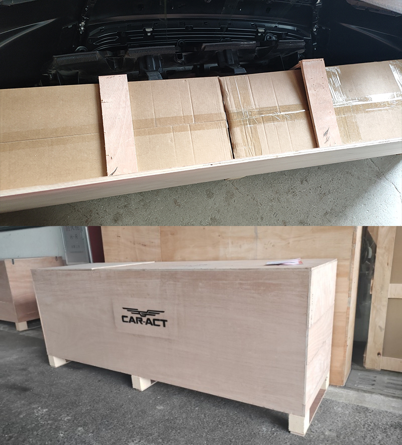 car-act bodykit bumper headlights packed secure and isolated, strong protection