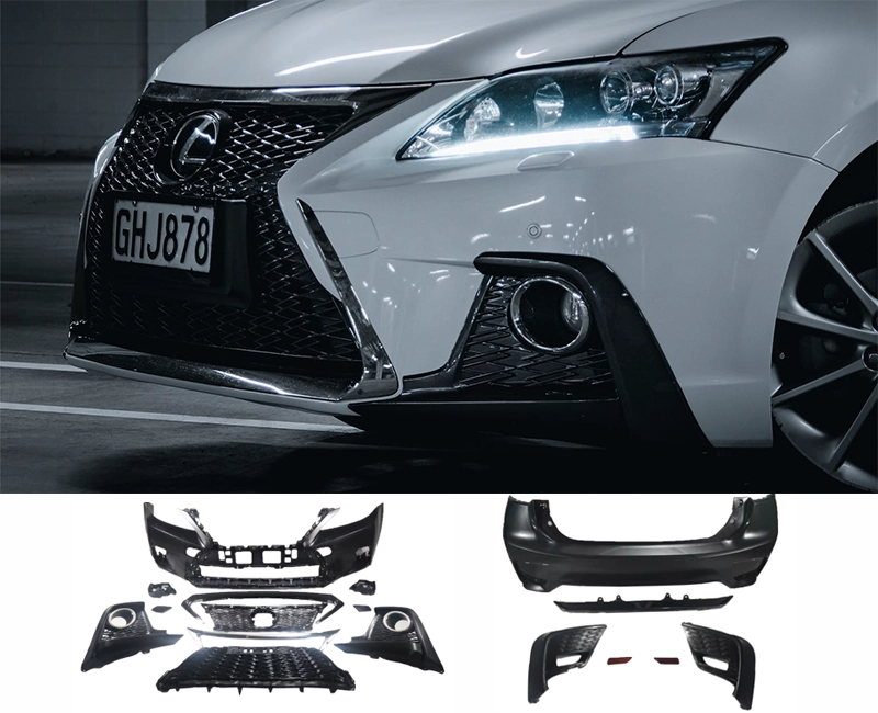 Before and after front view of CT200h with F Sport body kit