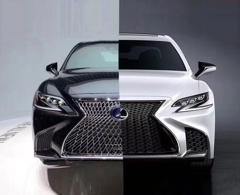 Lexus LS500 F-Sport Grille Mesh Pattern Close-Up Detail