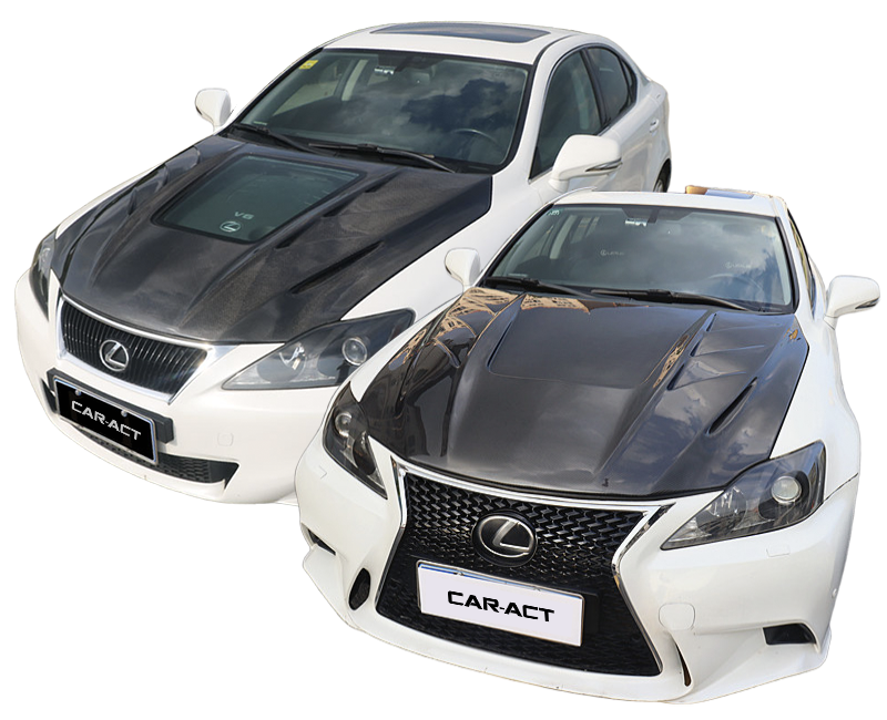 2006-2012 Lexus IS carbon fiber hood aggressive racing style performance look