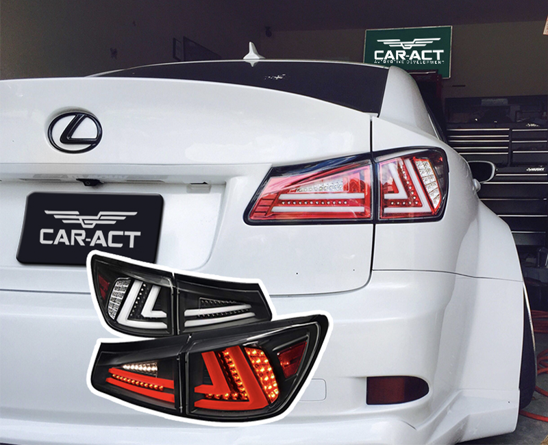2006-2013 Lexus IS F Sport LED taillights direct OEM fitment plug-play installation