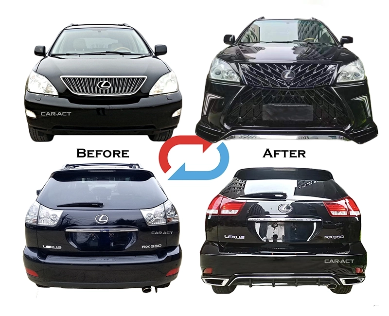 Before and after front view with TRD conversion