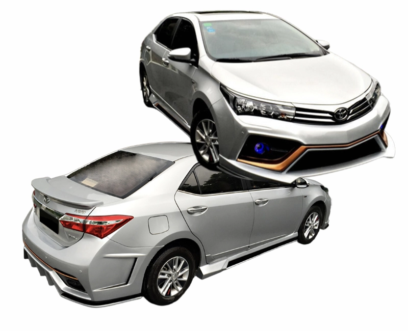 Before and after sport body kit Corolla E170