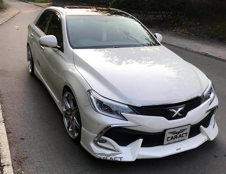 Toyota Mark X 2018 facelift front bumper conversion