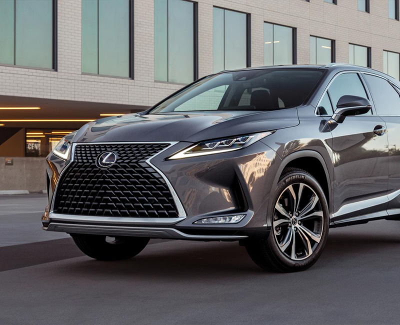 Complete front bumper assembly installed on 2020-2022 Lexus RX350