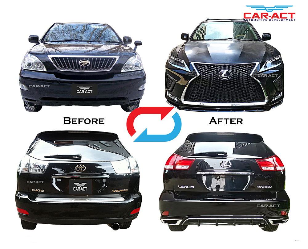 Toyota Harrier 2003-2012 upgraded to Lexus RX style front
