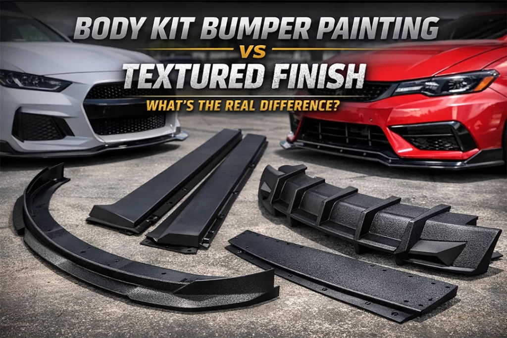 painted vs unpainted bumper comparison