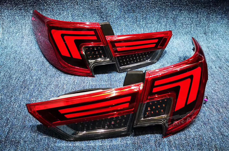 Toyota Mark X smoked LED tail lights L shape