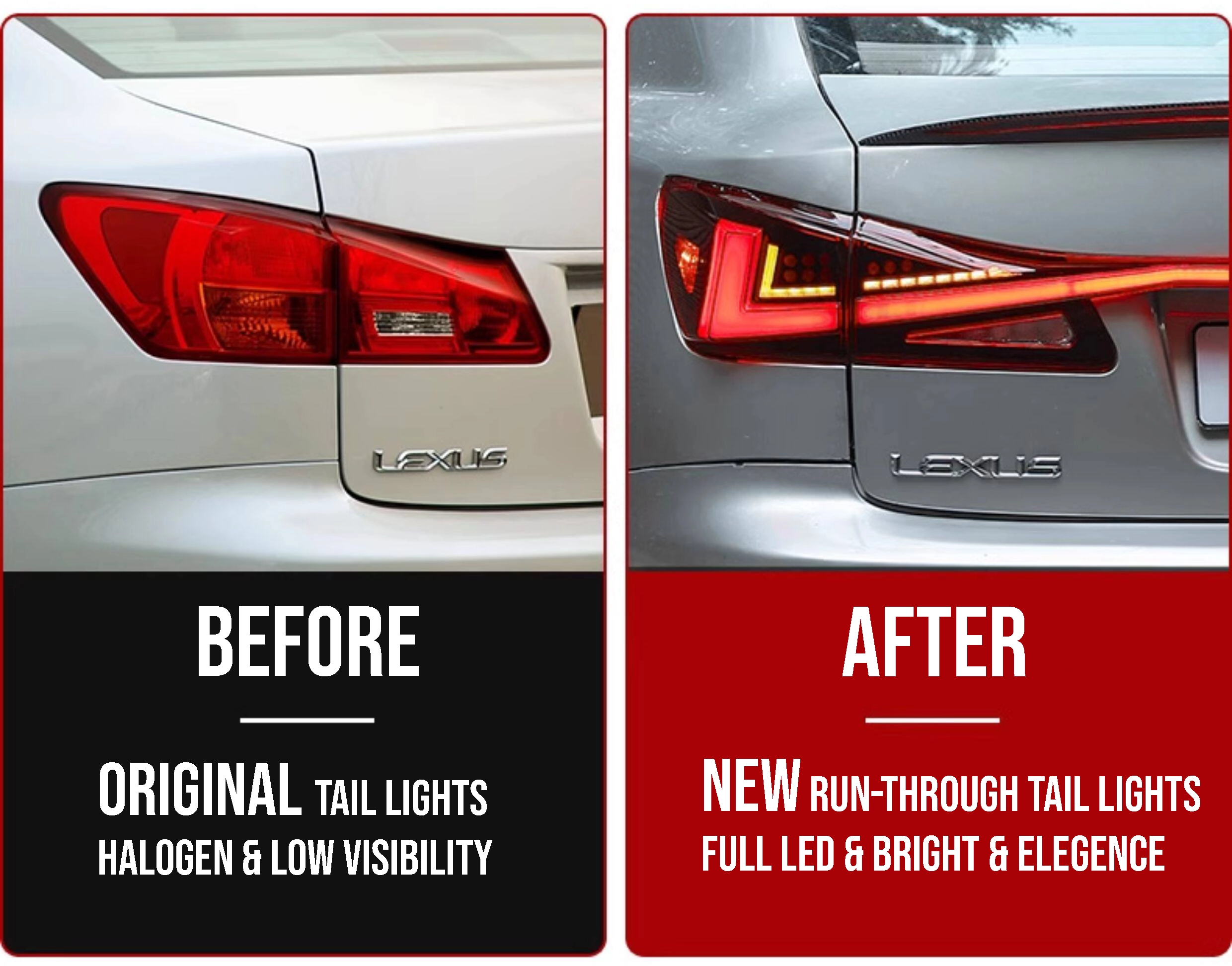 Lexus IS luxury sport rear lights upgrade