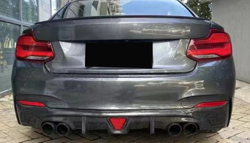 BMW F22 dual exhaust diffuser
