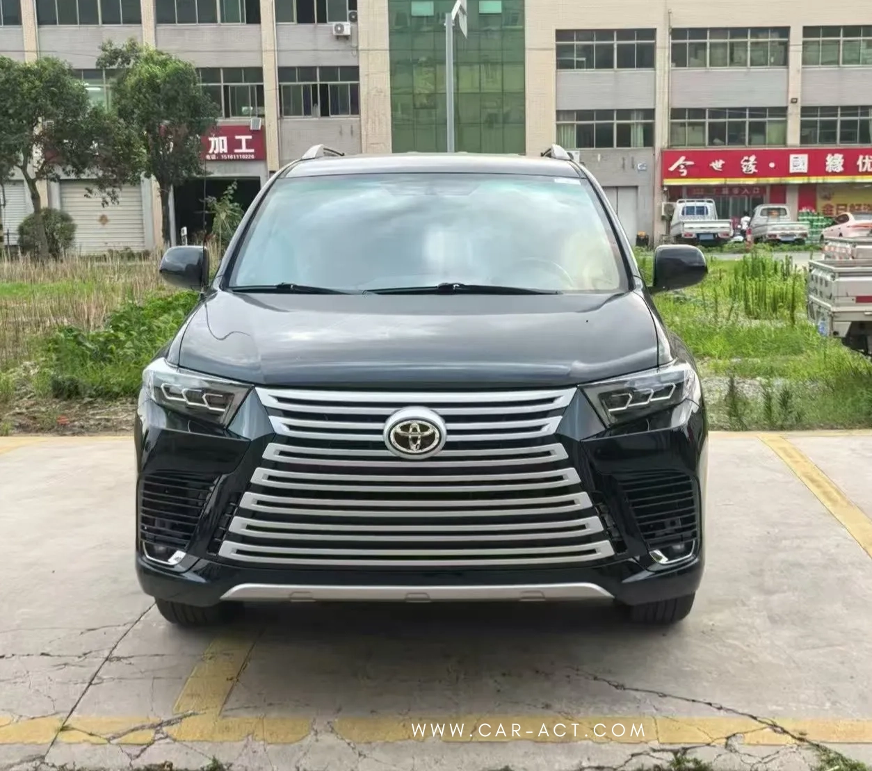 Toyota Kluger LX570 front bumper conversion