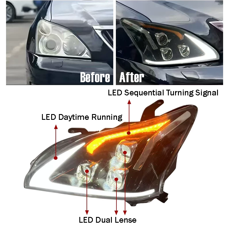Lexus RX dual lens LED headlights
