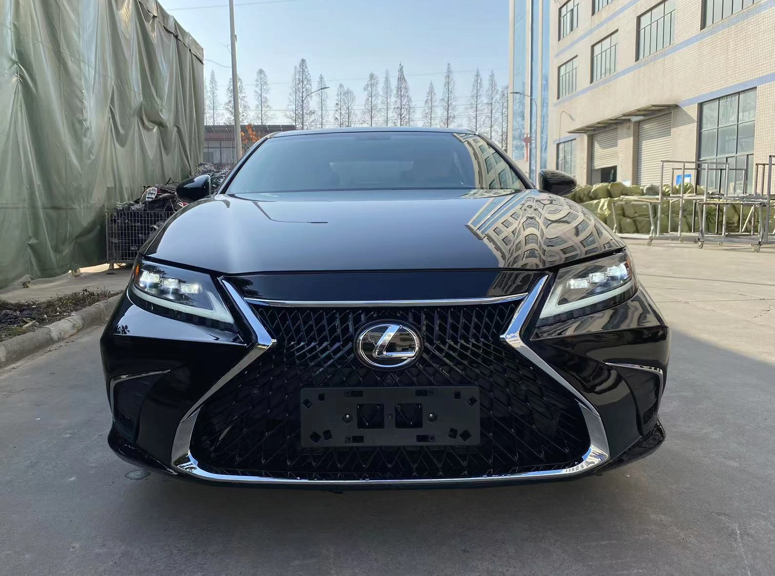Lexus ES Matrix LED headlight with three low-beam projector elements